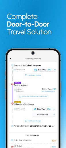 DMRC Delhi Metro app interface screenshot 3 showing features