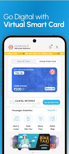 DMRC Delhi Metro app interface screenshot 5 showing features