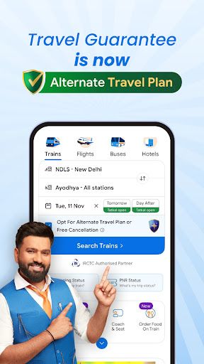 ixigo Trains app interface screenshot 1 showing features