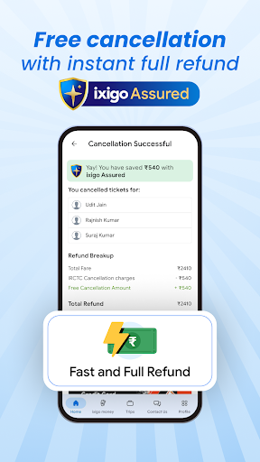 ixigo Trains app interface screenshot 2 showing features