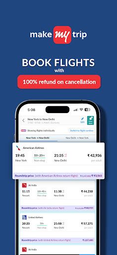 MakeMyTrip app interface screenshot 5 showing features