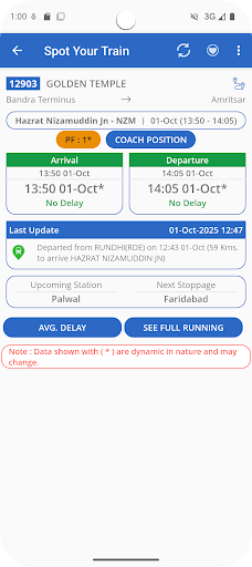 NTES (National Train Enquiry System) app interface screenshot 3 showing features