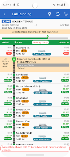 NTES (National Train Enquiry System) app interface screenshot 4 showing features