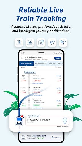 RailYatri app interface screenshot 5 showing features