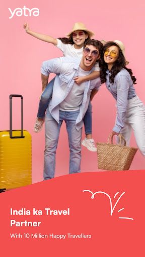 Yatra app interface screenshot 1 showing features