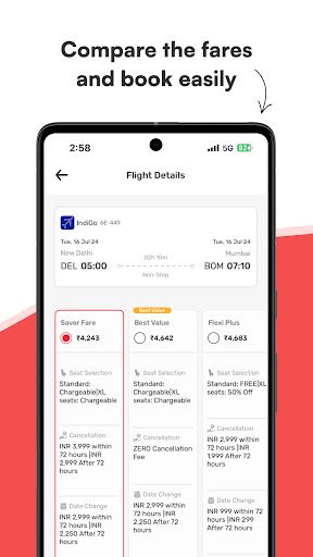 Yatra app interface screenshot 5 showing features