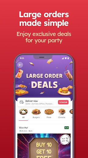 Zomato (Train Food) app interface screenshot 3 showing features