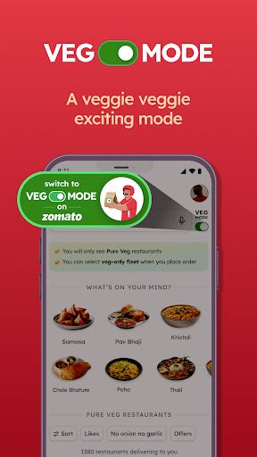 Zomato (Train Food) app interface screenshot 4 showing features