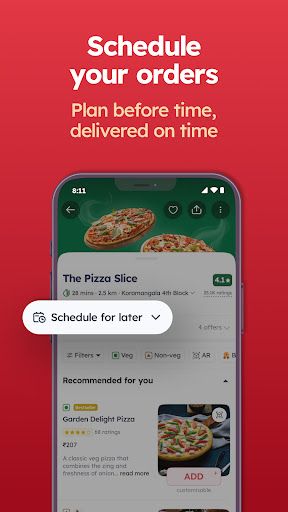 Zomato (Train Food) app interface screenshot 5 showing features